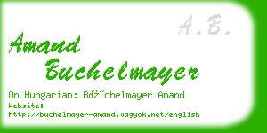 amand buchelmayer business card